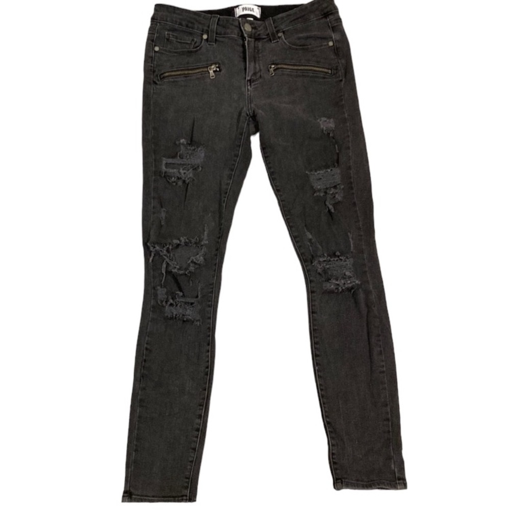 PAIGE Indio Zip Jeans Size 28